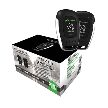 Excalibur RS-276-3D - 3,000 feet 1-Button Remote Start Keyless Entry System. 1-Button 2-Way