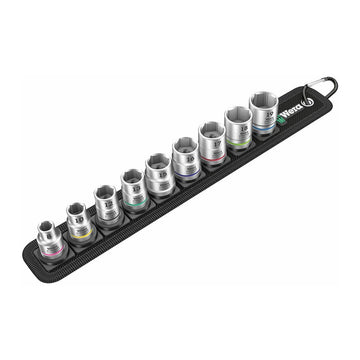 Wera 05003973001 Belt B 4 Zyklop Socket Set, 3/8", 9 Pcs Wera