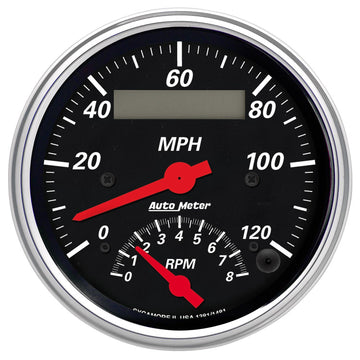 Autometer 1481 3-3/8" TACHOMETER/SPEEDOMETER COMBO, 8K RPM/120 MPH, ELECTRIC, DESIGNER BLACK