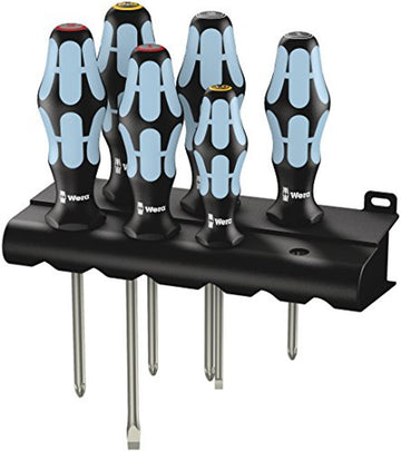 Wera 05032063001 Kraftform Stainless 3334/3350/3355/ Screwdrivet Set w/Rack Wera
