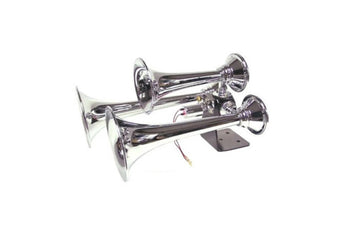 Omega AH300 3 Bell Steel Train Horn (Chrome)