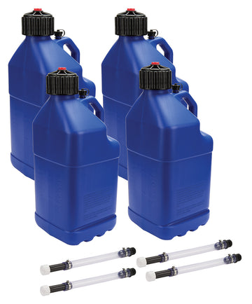 Jarra multiusos Allstar Performance ALL40122-4 de 5 galones con manguera de llenado, color azul, paquete de 4