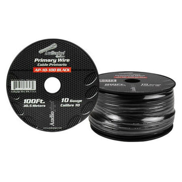 Audiopipe® AP-10-100BLACK - 10 AWG Single 100' Black Stranded TWP Primary Speaker Wire