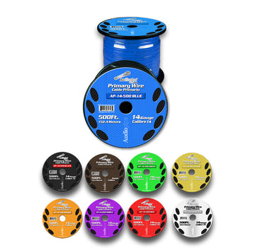 Audiopipe® AP-14-500BLUE - 14 AWG Single 500' Blue Stranded TWP Primary Speaker Wire