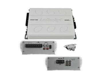 Audiopipe APMAR-4080 Mini amplificador marino Audiopipe de 4 canales y 1200 W