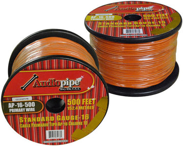 Audiopipe AP16500OR 16 Gauge 500ft Primary Speaker Wire Orange