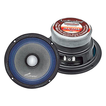 Audiopipe® APMB-620PM - Altavoz de rango medio de 6", 250 W y 4 ohmios, serie APMB