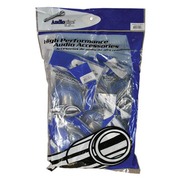 Audiopipe® BMS-BLS-17 - 17' 2-Channel Audio RCA Cables with Heavy Duty Flexible PVC Jacket & Gold Plated Connectors