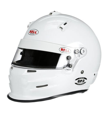 Casco deportivo Bell Helmets 1417A23 GP3, cerrado, Snell SA2020, compatible con soporte para cabeza y cuello, blanco, grande, unidad