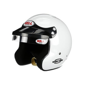 Casco Bell Helmets 1426A07 Sport Mag, abierto, Snell SA2020, con soporte para cabeza y cuello, blanco, talla XL (unidad)