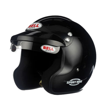 Casco Bell Helmets 1426A13 Sport Mag, abierto, Snell SA2020, compatible con soporte para cabeza y cuello, negro brillante, tamaño grande (unidad)