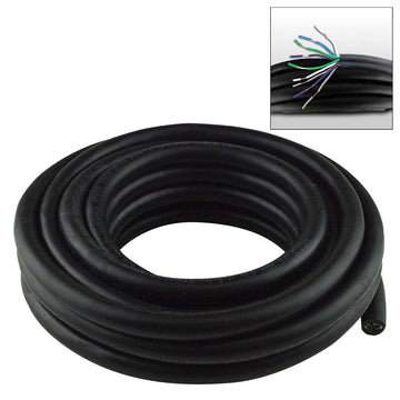 Audiopipe® C4P-B20 - Speed Series 18 AWG 9-Way 20' Black Stranded GPT Speaker Wire with RGB Wires