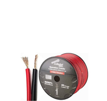Audiopipe® CABLE-18-1000BLACK - 18 AWG 2-Way 1000' Black/Red Stranded GPT Speaker Wire