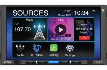 Receptor multimedia digital Jensen CAR710 (no reproduce discos)