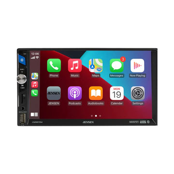 Radio estéreo para coche Jensen CMR2724 de 7 pulgadas con pantalla táctil LED digital de doble DIN – CMR2724