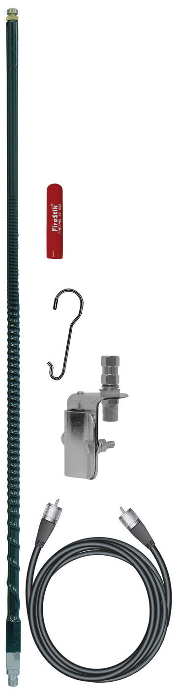 Firestik FS3SMK-B - Firestik Black 3 Foot Single FS II CB Antenna Kit (FS3SMK-B) Firestik