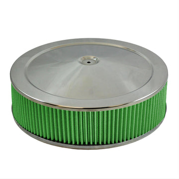 Conjunto de filtro de aire Green Filter 2344, base abatible de 14 x 4 pulgadas
