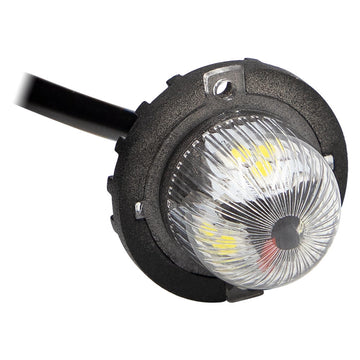 Luces de posición estroboscópicas ocultas blancas Heise HE-MUHSR-W - 1 pulgada, 9 LED