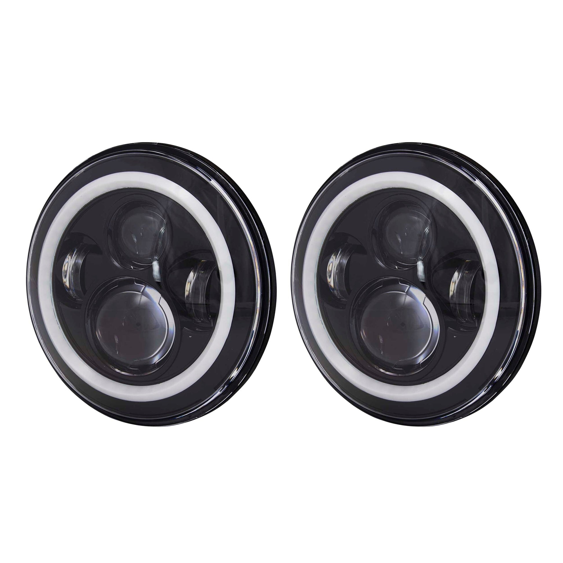 Heise HE-PBHL702RGB 7" LED Light w/RGB Halo and Black Front Face - 7 Inch, 6 LED Heise