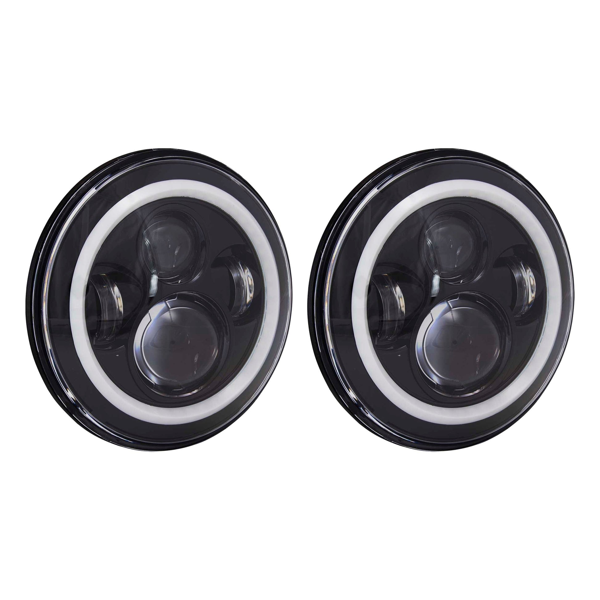 Heise HE-PBHL702RGB 7" LED Light w/RGB Halo and Black Front Face - 7 Inch, 6 LED Heise