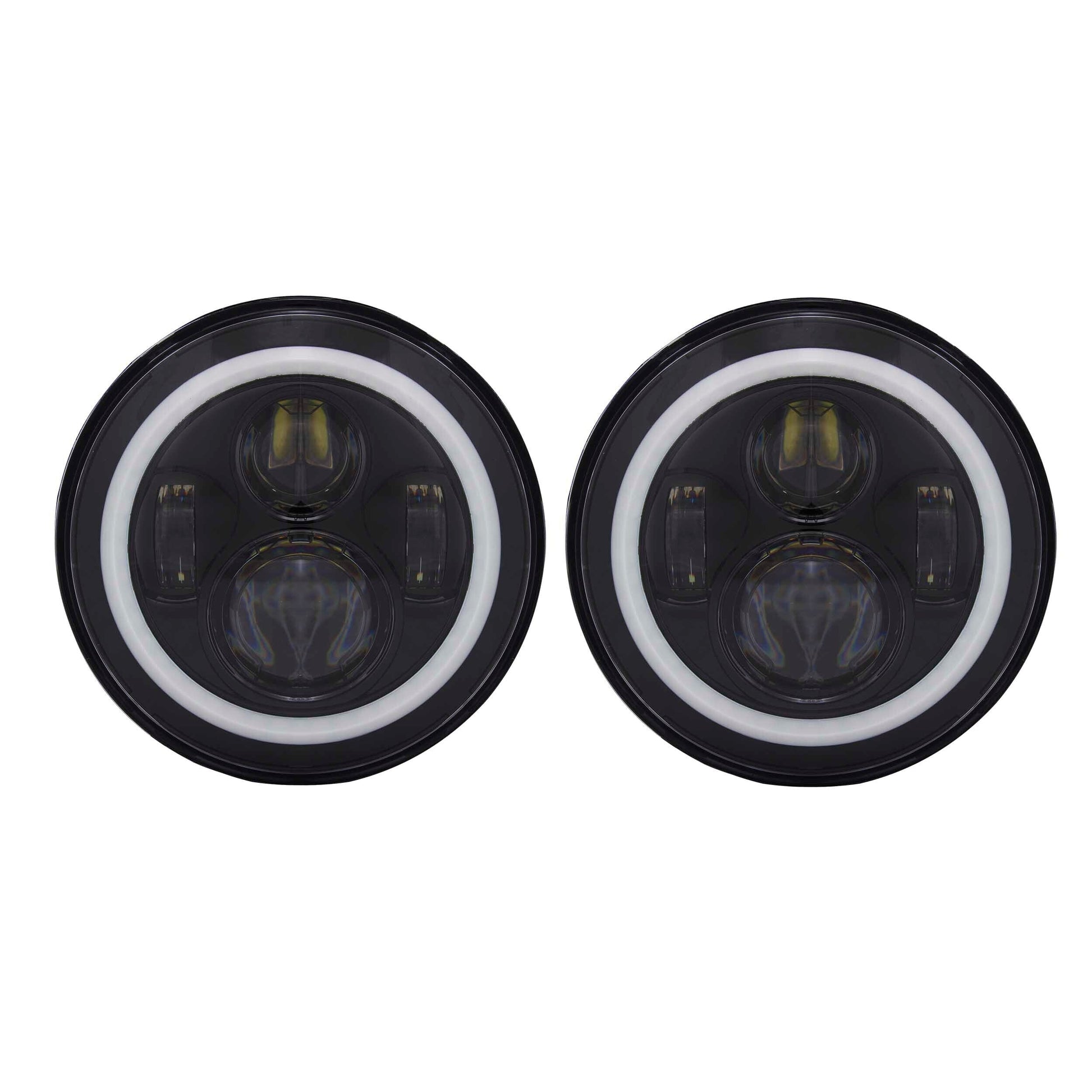 Heise HE-PBHL702RGB 7" LED Light w/RGB Halo and Black Front Face - 7 Inch, 6 LED Heise
