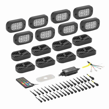 Heise HE-RGB-K8 RGB Wide Angle Rock Light Kit - 8 Pack Heise