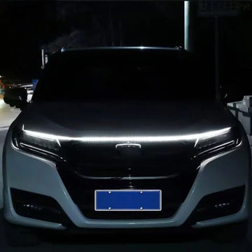 Racesport HOODKIT1 LED Knight Rider Scanning Hood Brow DRL Flex Cool White Kit for Truck and SUV's Race Sport Lighting