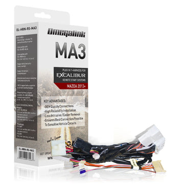 Omega Alarms OL-HRN-RS-MA3 Plug-In T-Harness for Select 2013+ Mazda Push-to-Start Models