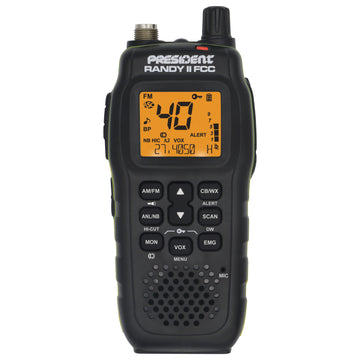 Radio CB portátil President RANDY II FCC FM - Estilo walkie-talkie con modo FM