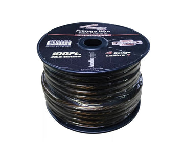 Audiopipe® TPW-4CPR-100B - Copper Series 4 AWG Single 100' Black Stranded PVC Primary Speaker Wire
