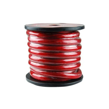 Audiopipe PS-0-25RED 0 Gauge Flexible Power Wire 25ft Red, Oxygen Free