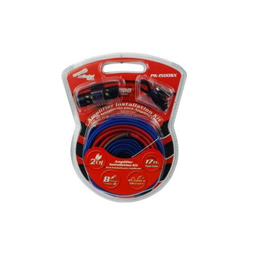 Audiopipe PK-1500SX 8 Ga Amplifier Installation Kit, Flexible Jacket, W/ Fuse Holder, 1500 W