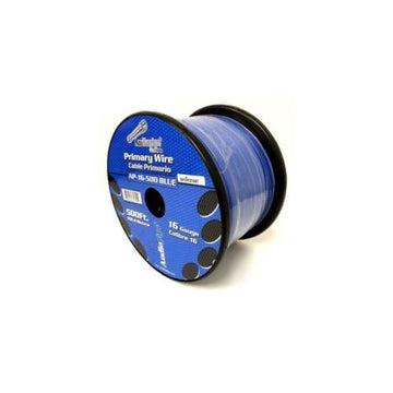 Cable para altavoz principal Audiopipe AP-16-500-BLU 16GA, 500 pies, color azul