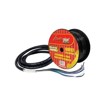 Audiopipe C4P-R100 18 Gauge 100 Ft Color Coded Speaker Cable, 9 In Black & 9 Color