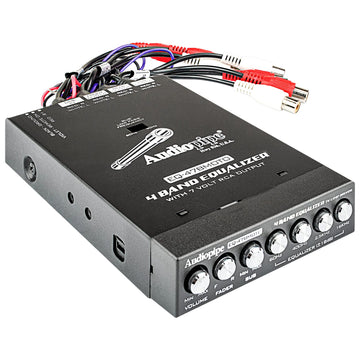 Ecualizador gráfico Audiopipe EQ-47BMOTO de 4 bandas y 7 V