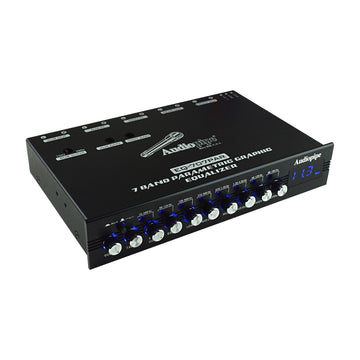 Audiopipe EQ-707PAR Audiopipe 7 Band Parametric Graphic Equalizer with 9V Line Driver (EQ-707PAR)
