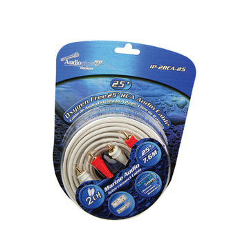 Audiopipe IP-2RCA-25Oxygen Free 25’ (7.6 m) 2-Channel Marine Grade RCA Audio Cable