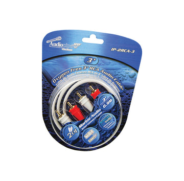 Audiopipe IP-2RCA-3 Oxygen Free 3’ (0.9 m) 2-Channel Marine Grade RCA Audio Cable