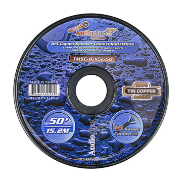 Audiopipe TMSC-16X5L-250 Multiconductor 16 AWG Speaker Cable with RGB+W