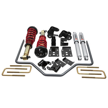 Kit completo Bell Tech 1001HK con amortiguadores delanteros ajustables en altura y barra estabilizadora trasera.