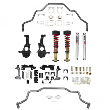 Kit completo Bell Tech 1041HK con amortiguadores delanteros ajustables en altura y barra estabilizadora delantera