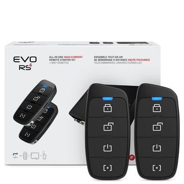Fortin EVO-ONE-442 2-way long-range RF kit included all-in-one remote starter kit with 2 4-button remotes. Fortin