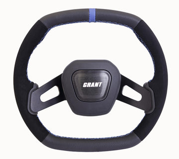 Grant 682 Racing Performance Series Aluminum Steering Wheels (Black & Blue, Leather,Suede)