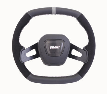 Grant 693 Racing Performance Series Aluminum Steering Wheels (Black & Gray, Leather,Suede)