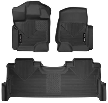 Husky Liners 53388 X-act Contour® Floor Mats For Ford F-250 Super Duty, F-350 Super Duty & More (Front & 2nd Seat Floor Liners) Husky Liners
