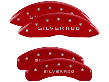 Mgp Caliper Cover 14252SSILRD Set of 4 Caliper Covers Engraved Front and Rear