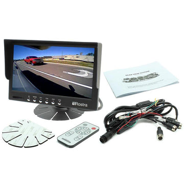Rostra 250-8222 7" Quad Input Camera Monitor W/ Surface-mount Pedestal