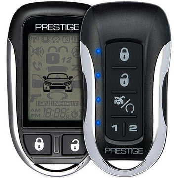 Prestige PE1M2LCDZ 2-Way LCD Remote Transmitter Kit Key FOB For Flashlogic - Up To 1 Mile Range