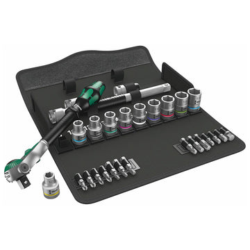 WERA 05004076001 Metric 1/2" Drive Speed Ratchet Set (29-Piece Set) Wera