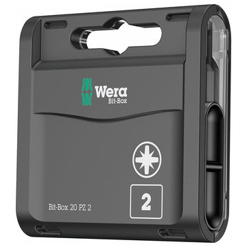 WERA 05057760001 Bit-Box Holds (20) PZ2x25 mm Bits Wera